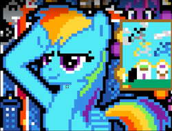 Size: 823x624 | Tagged: safe, imported from derpibooru, rainbow dash, pegasus, pixel art, r/place, r/place2023, reddit