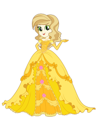 Size: 2680x3508 | Tagged: safe, artist:rainshadow, imported from derpibooru, sweet biscuit, human, equestria girls, beautiful, clothes, dress, equestria girls-ified, female, gloves, gown, jewelry, long gloves, petticoat, princess costume, princess dress, simple background, transparent background