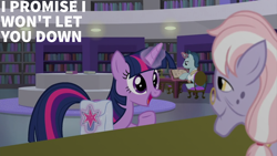 Size: 2000x1125 | Tagged: safe, edit, edited screencap, editor:quoterific, imported from derpibooru, screencap, dusty pages, twilight sparkle, the point of no return