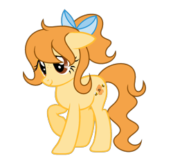 Size: 1319x1270 | Tagged: safe, artist:darbypop1, imported from derpibooru, oc, oc:honey wa, earth pony, bow, female, hair bow, mare, simple background, solo, transparent background