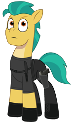 Size: 677x1141 | Tagged: safe, artist:edy_january, artist:prixy05, edit, imported from derpibooru, vector edit, earth pony, pony, biohazard, black pants, boots, clothes, cold face, g5, gears, gloves, gun, handgun, knife, leon s. kennedy, link in description, male, my little pony: tell your tale, parody, pistol, resident evil, resident evil 4, resident evil 4 remake, shirt, shoes, simple background, stallion, tactical, tactical gears, transparent background, usp 45, vector, weapon