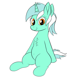 Size: 3231x3231 | Tagged: safe, artist:wapamario63, imported from ponybooru, lyra heartstrings, pony, unicorn, chest fluff, colored, cute, female, flat colors, looking at you, mare, multiple ears, simple background, sitting, solo, transparent background
