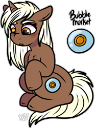 Size: 1279x1722 | Tagged: safe, artist:sexygoatgod, imported from derpibooru, oc, oc only, oc:bubble market, unicorn, adoptable, female, offspring, parent:derpy hooves, parent:silver spanner, parents:silverderp, simple background, solo, transparent background