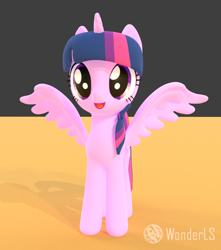 Size: 740x837 | Tagged: safe, artist:wonderls, imported from derpibooru, twilight sparkle, alicorn, pony, unicorn, 3d, 3d model, game, twilight sparkle (alicorn)