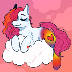 Size: 1080x1080 | Tagged: safe, artist:spaceoreosxoxo, imported from derpibooru, earth pony, pony, cloud, dream drifter, g3, solo