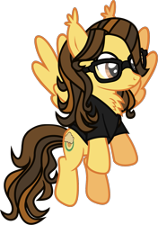 Size: 1063x1512 | Tagged: safe, artist:lightningbolt, derpibooru exclusive, imported from derpibooru, pegasus, pony, .svg available, chest fluff, clothes, ear fluff, flying, frown, glasses, male, ponified, shirt, show accurate, simple background, solo, spread wings, stallion, svg, t-shirt, the academy is..., transparent background, trap, v-neck, vector, william beckett, wings