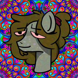 Size: 2048x2048 | Tagged: safe, artist:cactoide, imported from derpibooru, oc, oc:nopal junk-ie, pegasus, pony, drugs, high, solo