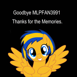 Size: 894x894 | Tagged: safe, artist:detectivefrankie, imported from derpibooru, oc, oc only, oc:flare spark, pegasus, pony, deviantart, female, goodbye, solo