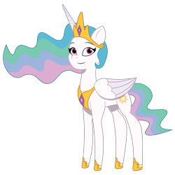 Size: 1800x1800 | Tagged: safe, artist:prixy05, imported from derpibooru, princess celestia, alicorn, pony, crown, flowing mane, g4, g4 to g5, g5, generation leap, jewelry, my little pony: tell your tale, regalia, simple background, solo, transparent background, vector