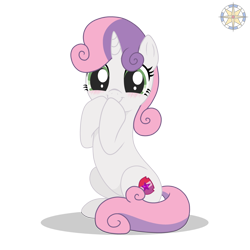 Size: 4000x4000 | Tagged: safe, artist:r4hucksake, imported from derpibooru, sweetie belle, pony, unicorn, base used, blushing, cute, diasweetes, female, filly, foal, solo