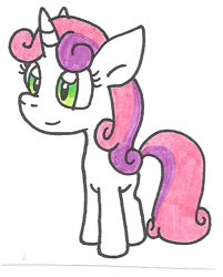 Size: 430x534 | Tagged: safe, artist:cmara, imported from derpibooru, sweetie belle, pony, unicorn, simple background, white background