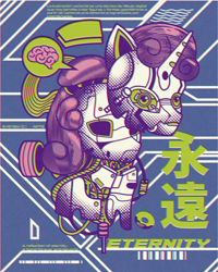 Size: 2400x3000 | Tagged: safe, artist:poxy_boxy, imported from derpibooru, sweetie belle, pony, robot, robot pony, abstract background, brain, bust, female, mare, organs, pictogram, solo, sweetie bot, text