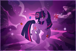 Size: 6000x4000 | Tagged: safe, artist:cursed soul, imported from derpibooru, twilight sparkle, pony, unicorn, absurd resolution, atmosphere, element of generosity, element of honesty, element of kindness, element of laughter, element of loyalty, element of magic, elements of harmony, emotions, female, g4, horn, looking at you, magic, magic aura, mare, signature, solo, sparkles, sparkly eyes, unicorn twilight, wingding eyes