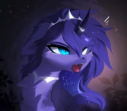 Size: 3144x2772 | Tagged: safe, artist:magnaluna, imported from derpibooru, princess luna, alicorn, angry, chest fluff, constellation, solo