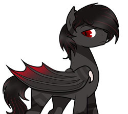 Size: 1186x1060 | Tagged: safe, artist:oniiponii, imported from derpibooru, oc, oc only, bat pony, pony, base used, bat pony oc, bat wings, male, red eyes, simple background, solo, stallion, transparent background, wings