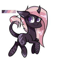 Size: 2800x2800 | Tagged: safe, artist:oniiponii, imported from derpibooru, oc, oc only, pony, unicorn, ear fluff, female, horn, leonine tail, mare, simple background, smiling, solo, tail, tattoo, transparent background, unicorn oc