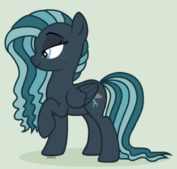 Size: 952x914 | Tagged: safe, artist:pgthehomicidalmaniac, imported from derpibooru, oc, oc only, pegasus, pony, base used, bedroom eyes, eyelashes, female, mare, pegasus oc, raised hoof, smiling, solo, wings