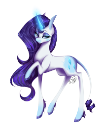 Size: 2456x2972 | Tagged: safe, artist:dipstickowo, imported from derpibooru, rarity, pony, unicorn, bedroom eyes, blushing, eyelashes, eyeshadow, female, glowing, glowing horn, hoof polish, horn, leonine tail, magic, makeup, mare, raised hoof, signature, simple background, smiling, solo, sparkles, tail, transparent background