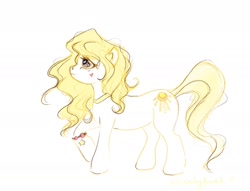 Size: 1972x1510 | Tagged: safe, imported from derpibooru, oc, oc only, earth pony, pony, august sun, jewelry, jewels, light skin, simple background, solo, sun, tail, white background, yellow mane, yellow tail