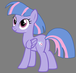 Size: 1968x1900 | Tagged: safe, artist:cat-ria, artist:star polaris and friends, derpibooru exclusive, imported from derpibooru, wind sprint, pegasus, pony, base used, butt, female, folded wings, freckles, gray background, mare, older, older wind sprint, plot, simple background, smiling, solo, sprintbutt, wings