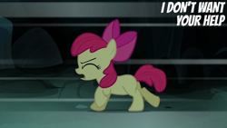 Size: 2000x1125 | Tagged: safe, edit, edited screencap, editor:quoterific, imported from derpibooru, screencap, apple bloom, bloom and gloom, solo