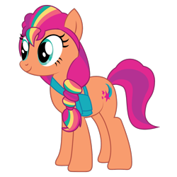 Size: 1200x1200 | Tagged: safe, artist:prixy05, imported from derpibooru, sunny starscout, earth pony, pony, g4, g5, g5 to g4, generation leap, simple background, solo, transparent background, vector