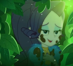 Size: 791x720 | Tagged: safe, imported from derpibooru, rarity, human, equestria girls, bush, dirty, female, mud