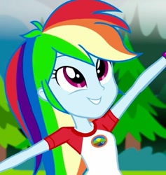 Size: 735x774 | Tagged: safe, imported from derpibooru, rainbow dash, human, equestria girls, legend of everfree, female, forest