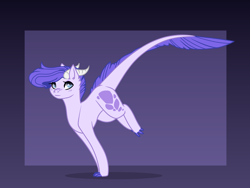 Size: 2800x2100 | Tagged: safe, artist:voncikama, imported from derpibooru, oc, oc only, oc:crystal clarity, dracony, dragon, hybrid, pony, kilalaverse, female, high res, horns, interspecies offspring, looking at you, mare, offspring, parent:rarity, parent:spike, parents:sparity, solo