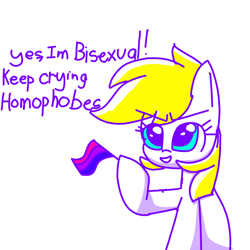 Size: 2048x2048 | Tagged: safe, imported from ponybooru, oc, oc:aryanne, earth pony, pony, aria property cinematic universe, bisexual, bisexual pride flag, female, flag, nazi, pride, pride flag