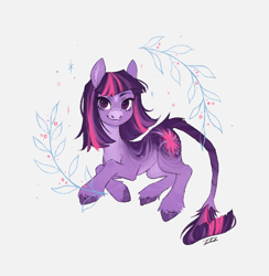 Size: 780x800 | Tagged: safe, artist:zzz-iwannasleep, imported from twibooru, twilight sparkle, earth pony, pony, alternate design, coat markings, colored hooves, earth pony twilight, female, image, leonine tail, looking at you, mare, png, race swap, simple background, smiling at you, solo, twitterina design, unshorn fetlocks, white background