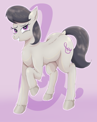 Size: 3200x4000 | Tagged: safe, artist:fdv.alekso, octavia melody, earth pony, pony, female, gradient background, mare, smiling, smiling at you, solo