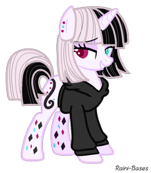 Size: 809x928 | Tagged: safe, artist:oniiponii, imported from derpibooru, oc, oc only, pony, unicorn, clothes, ear piercing, earring, eyelashes, female, grin, heterochromia, hoodie, horn, jewelry, mare, piercing, simple background, smiling, solo, transparent background, unicorn oc