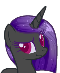 Size: 600x735 | Tagged: safe, artist:oniiponii, imported from derpibooru, oc, oc only, pony, unicorn, ethereal mane, female, horn, mare, simple background, solo, starry mane, transparent background, unicorn oc