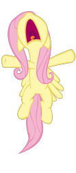 Size: 1280x2871 | Tagged: safe, artist:benpictures1, imported from ponybooru, fluttershy, pegasus, pony, bipedal, cute, female, inkscape, mare, nose in the air, shyabetes, simple background, solo, transparent background, vector