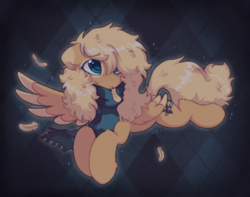 Size: 890x700 | Tagged: safe, artist:flixanoa, imported from derpibooru, oc, oc only, oc:mirta whoowlms, pegasus, pony, solo