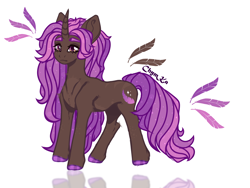 Size: 4000x3000 | Tagged: safe, artist:hell-fire13, imported from derpibooru, oc, oc only, pony, unicorn, concave belly, hoof polish, horn, reflection, simple background, solo, unicorn oc, white background