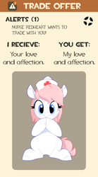 Size: 2500x4500 | Tagged: safe, artist:aquaticvibes, edit, imported from derpibooru, nurse redheart, earth pony, pony, /mlp/ tf2 general, crossover, cute, female, mare, meme, team fortress 2, trade offer