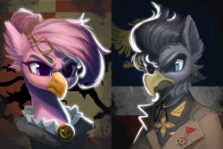 Size: 3065x2048 | Tagged: safe, artist:jijizi, imported from derpibooru, oc, oc:rodier, griffon, equestria at war mod