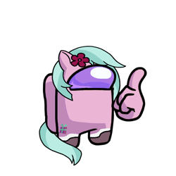 Size: 1378x1378 | Tagged: safe, artist:josephthedumbimpostor, imported from derpibooru, among us, dahlia, g5