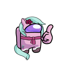 Size: 1378x1378 | Tagged: safe, alternate version, artist:josephthedumbimpostor, imported from derpibooru, among us, dahlia, g5