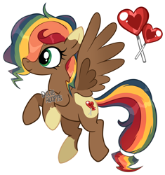 Size: 2000x2124 | Tagged: safe, artist:dixieadopts, imported from derpibooru, oc, oc:cinnamon dawn, pegasus, pony, female, mare, offspring, parent:donut joe, parent:rainbow dash, parents:donutdash, simple background, solo, transparent background