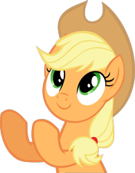 Size: 1005x1286 | Tagged: safe, artist:rosasaav, imported from derpibooru, applejack, earth pony, female, hat, simple background, smiling, solo, transparent background, vector