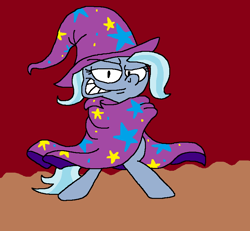 Size: 802x740 | Tagged: safe, alternate version, artist:dragonboi471, imported from derpibooru, trixie, pony, cape, clothes, hat, solo, trixie's cape, trixie's hat