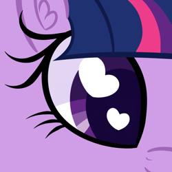 Size: 1280x1280 | Tagged: safe, artist:princessfaeron, imported from derpibooru, twilight sparkle, pony, heart, heart eyes, solo, wingding eyes