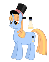 Size: 1200x1500 | Tagged: safe, artist:labyrinthine, imported from derpibooru, oc, oc only, oc:november, unicorn, blonde mane, hat, month ponies, orange eyes, simple background, solo, top hat, transparent background