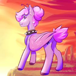 Size: 2000x2000 | Tagged: safe, artist:lake_reu, imported from derpibooru, oc, pony, collar, female, present