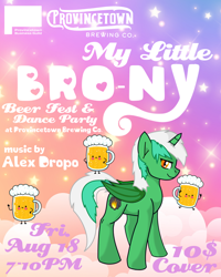 Size: 1080x1350 | Tagged: artist needed, safe, imported from derpibooru, oc, oc only, bat pony, advertising, alcohol, beer, cloud, stars