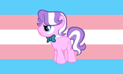 Size: 800x480 | Tagged: safe, artist:metatiara, edit, imported from ponybooru, diamond tiara, pony, bait, diamond crown, drama bait, op isn't even trying anymore, pride, pride flag, rule 63, transgender, transgender pride flag