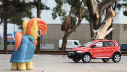 Size: 1182x676 | Tagged: safe, artist:dingopatagonico, imported from derpibooru, sunburst, unicorn, car, photo, volkswagen